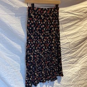 Floral midi skirt